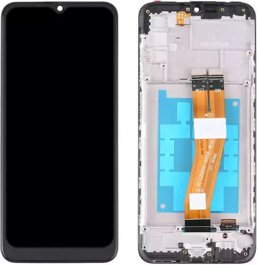 Screen with Touch Mechanism and Frame for Samsung Galaxy A03s A037G (Black)