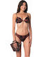 Set Bikini Push Up Floral Chocolate