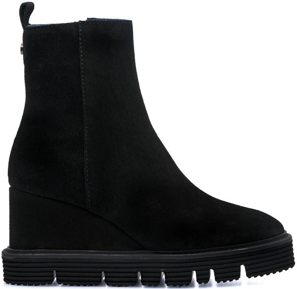 Alpe 11 05 Leather Women's Ankle Boots Platform Black 2781