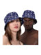 Miami Beach Fabric Women's Bucket Hat Navy Blue