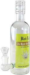 Black Leaf Bong 24cm Transparent