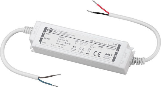 Goobay Dimmable LED Захранване Водоустойчиво IP67 Мощност 60W с Изходно Напрежение 12V