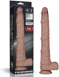 Dual Realistic Dildo with Scrotum and Suction C...