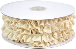 Κορδέλα 9μ Elastic Lace Ribbon 20χιλ Ιβουάρ