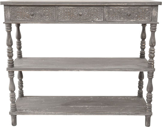 Wooden Console Table Gray L120xW40xH97cm
