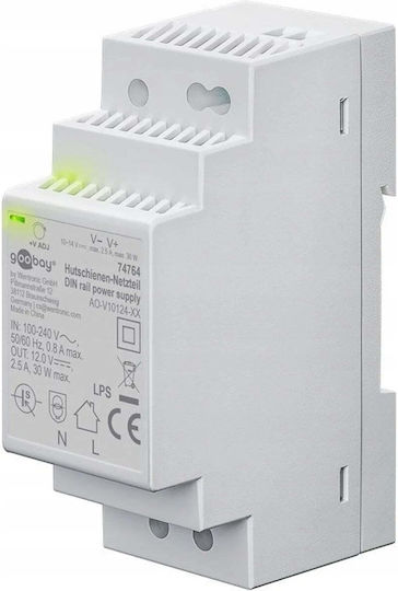 Goobay Тръбнохранителен блок с изход 12V и мощност 30W 2.5Спецификация