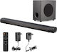 Osio OSBT-9060 Soundbar 2.0 Bluetooth και HDMI 15W με Ασύρματο Subwoofer και Τηλεχειριστήριο Μαύρο
