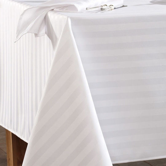 Kotonia Home Τραπεζομάντηλο Βαμβακερό Σετ White 150x240εκ.
