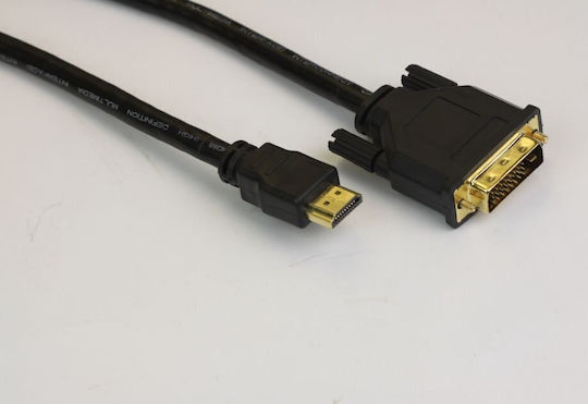 VCOM Cablu DVI-D - HDMI de sex masculin 3m Negru