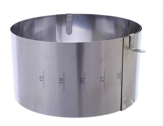 Rant Einstellbarer Kuchenring Hoch H=15 Cm Markierungen