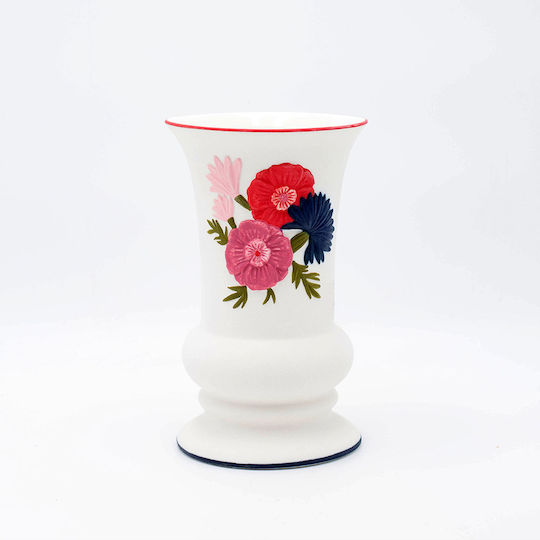 Decorative Vase White 14.5x13.8x22.5cm