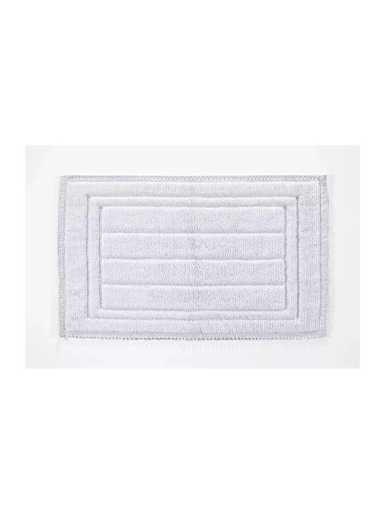 Down Town Home Badematte Baumwolle Rechteckig White 50x80cm