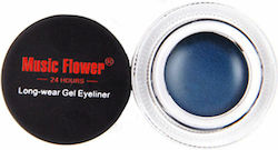 Music Flower Χρωματιστό Eyeliner Gel Βαζάκι Πινέλο Εφαρμογής 30g 3#-μπλε