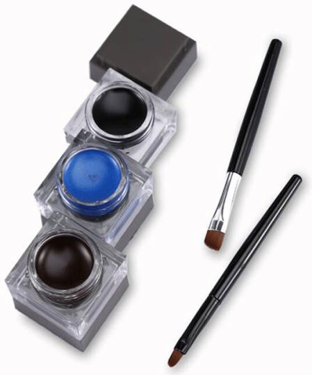 Music Flower Set Eyeliner Gel & Pomadă Pentru Sprâncene Două Pensule 60g 3#-albastru