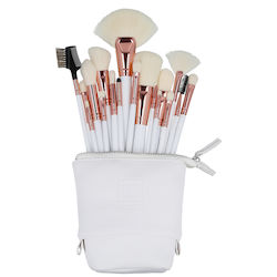 Ilu Basic 18pcs Makeup Brush Set Pouch White