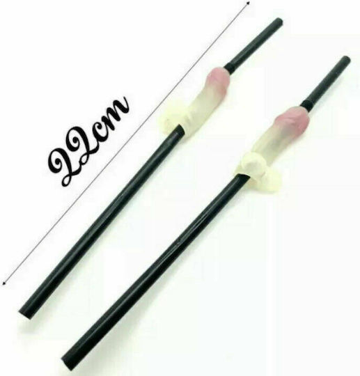 Glow In Dark Pecker Straws 4 Pieces