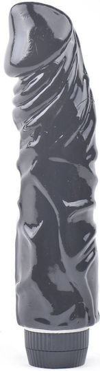 Vibrator Realist Penis Gras Negru 8.7''