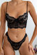 Sexy Dessous-Sets Bandeau & String Modern Ocean Schwarz