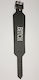 Bitch Print Leather Wristband Black