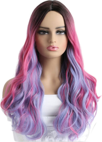 Carnival Wavy Fuchsia Lilac Ombre Wig Get-myho-wig-525-oem