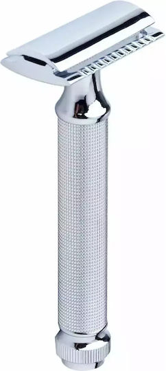Aparat de Ras de Siguranță cu Pieptene Închis Două Bucăți Pearl Shaving T128 Crom