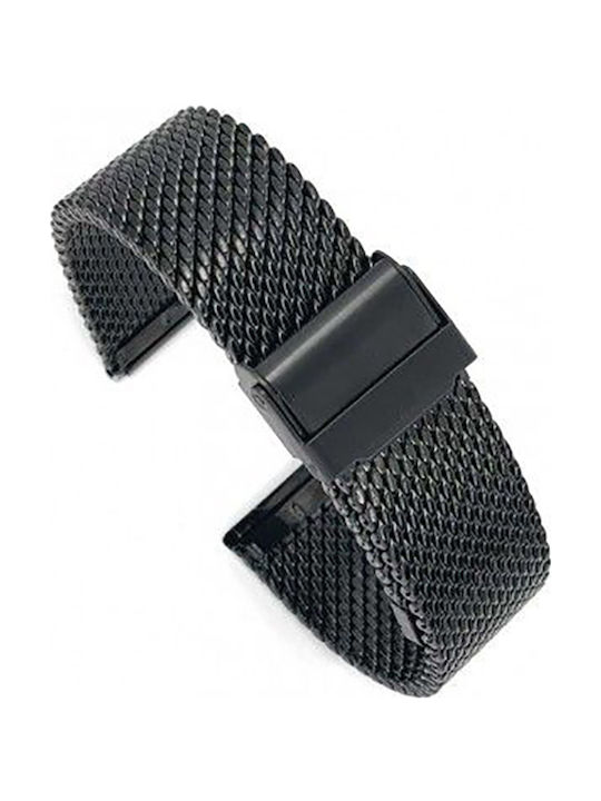 Brățară Diloy Mesh10 Neagră 2,6mm 20mm