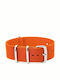 Nato Orange Fabric Strap 18mm