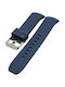 Silicone Strap Curved Ends 22mm Blue