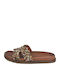 Flache Sandalen für Damen in Braun Farbe