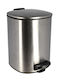 Metallic Bathroom Basket Soft Close 5lt Silver