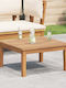 Sitting Room Table for Small Outdoor Spaces from Teak Brown 60x60x30cm