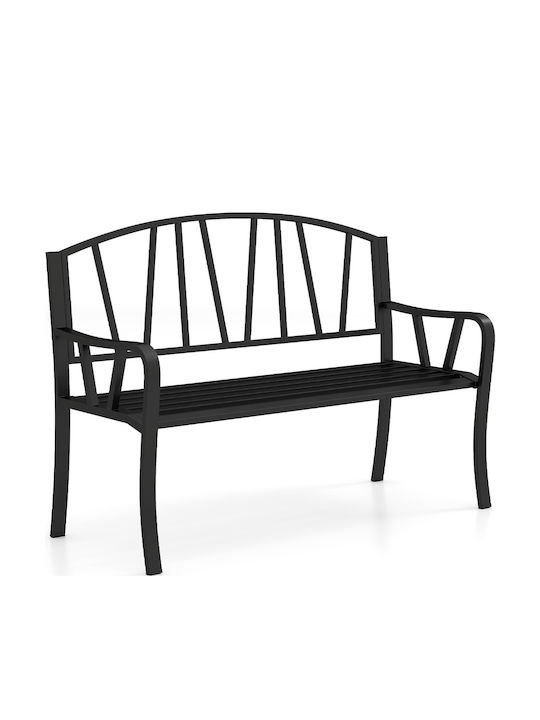 Zweisitziges Sofa Außenbereich Metallisch Gray 53x129x93cm
