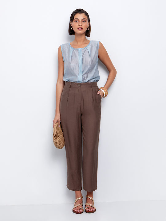 Toi&Moi Women's Sleeveless Shirt Light Blue