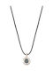 Colier Cord Argintiu Disc ochi protector