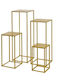 Bază Pătrată Metalică Stand 31x31x100cm Aurie