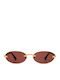 Faos Unisex Sonnenbrille mit Gold Kunststoff Gestell und Gold Linse 489435