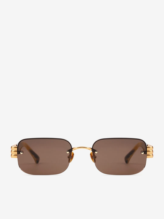 Projekt Produkt Men's Sunglasses with Gold Metal Frame and Gold Lens 476428