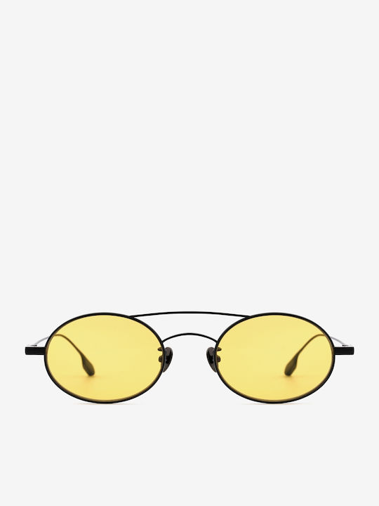 Projekt Produkt Men's Sunglasses with Black Metal Frame and Black Lens 476440