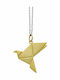 Handmade Silver Necklace 925 Origami Dove Gold Plating Eng-tm-1805-g