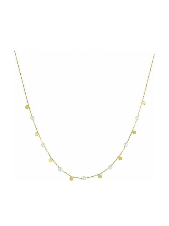 Art D Necklace Gold 14K Pearls Pln-p-123