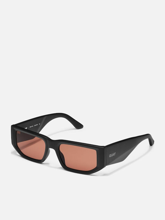 Quay Australia Damen Sonnenbrille mit Schwarz Kunststoff Gestell und Schwarz Linse 476806