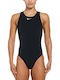 Costum De Baie Întreg Sport Cu Fermoar Negru
