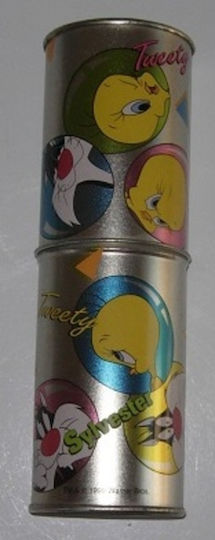 Tweety Sylvester Κασετίνα Μεταλλική Βαρελάκι