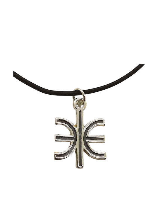 Delphikon Epsilon Silver Plated Leather Cord Clasp