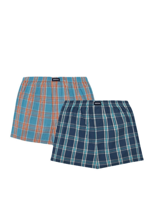 Minerva Ανδρικά Μποξεράκια Aqua-ραφ Καρό 2Pack