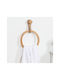 Single Wall-Mounted Bathroom Ring Silver