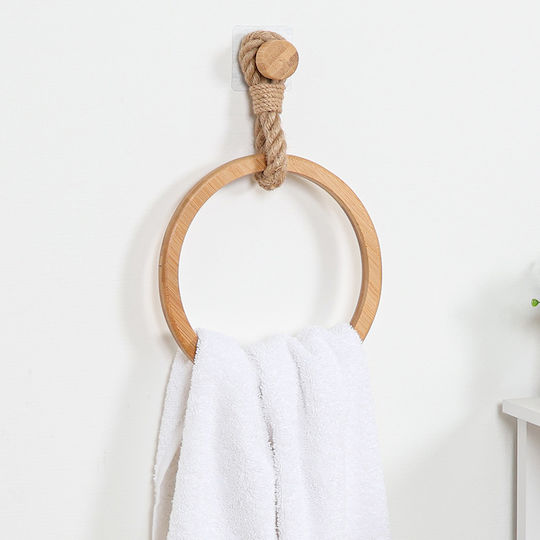 Single Wall-Mounted Bathroom Ring Silver