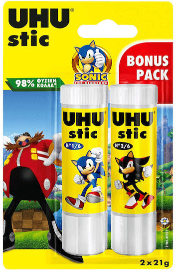 UHU UHU Stick Glue for Paper 21g 2 Pack x (1 Piece) No Solvents Sonic