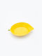 Set Decorative de Platouri Ceramice Galbene 4buc 15.5x10x3.5buc