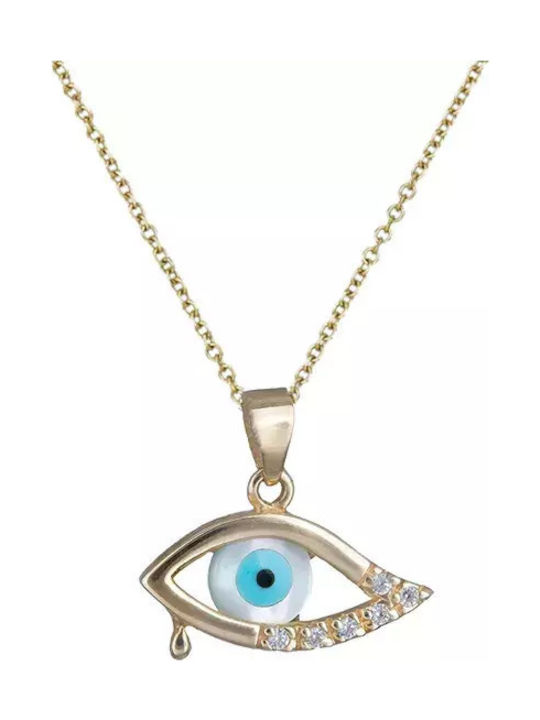 Gold Necklace K14 Eye 000160 000160 Gold 14 Carats